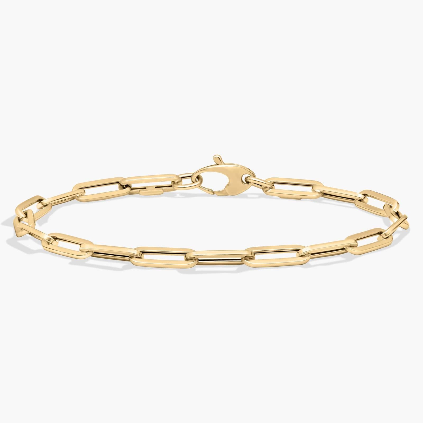 7.5" Paperclip Bracelet in 14k Italian Yellow Gold